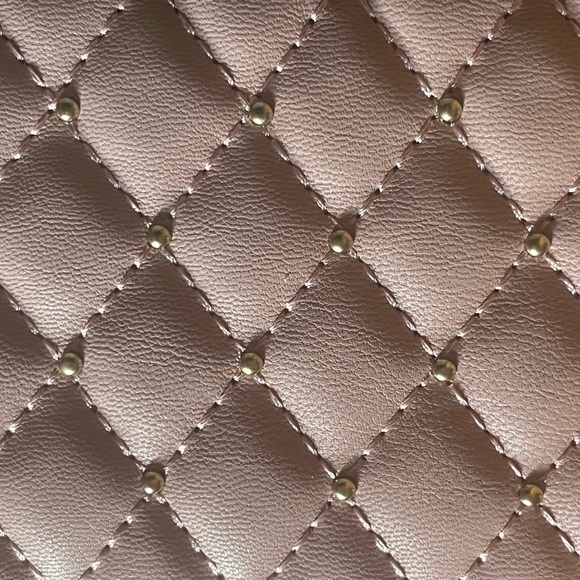 Pale pink quilted with pearls wallet. Measures approximately by 4 inches. NWOT - Picture 2 of 7